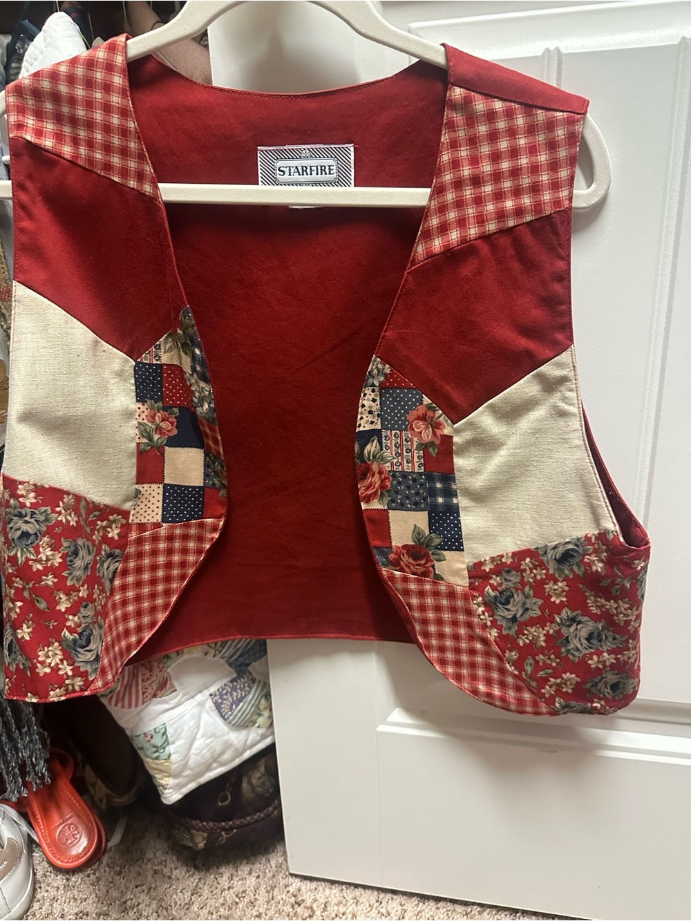 Starfire Red Patchwork Quilted Vest